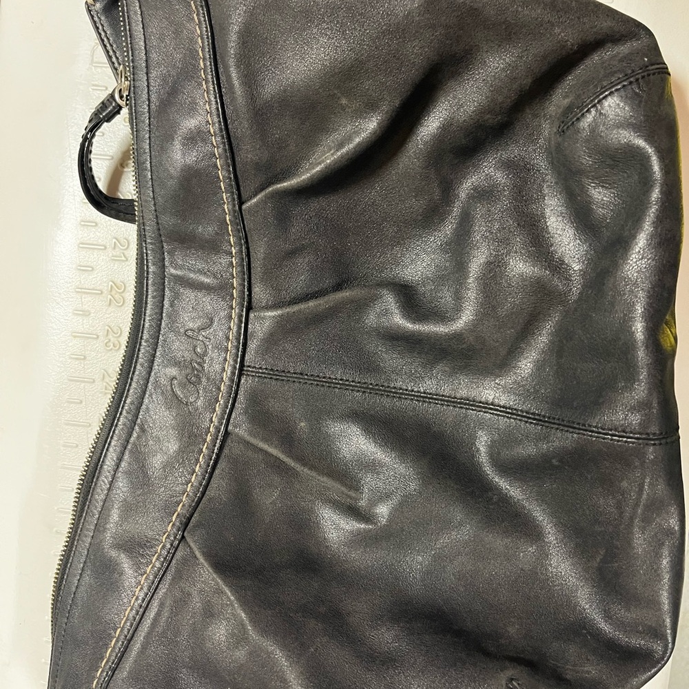 Black Leather coach bag